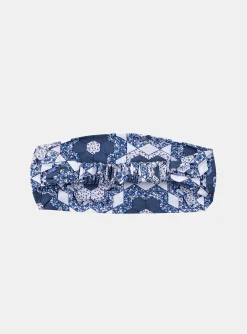 Sergent Major Chapeau & Bandeau-Bandeau bleu et blanc &agrave; imprim&eacute; fleuri