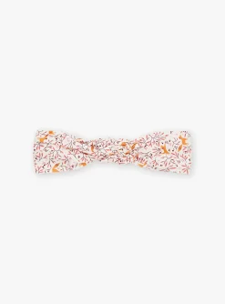 Sergent Major Chapeau & Bandeau-Bandeau &eacute;cru &agrave; imprim&eacute; fleuri et renards
