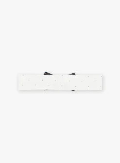 Sergent Major Chapeau & Bandeau-Bandeau &eacute;cru &agrave; imprim&eacute; &agrave; pois