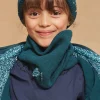 Sergent Major Bonnet, Echarpe & Gants-Bandeau vert sapin en tricot