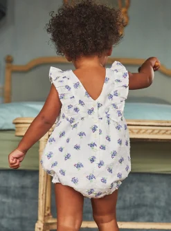 Sergent Major Robe-Barboteuse écrue à fleurs