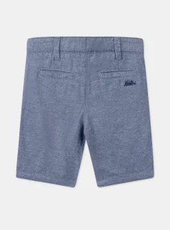 Sergent Major Bermuda-Bermuda bleu broderie