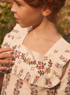 Sergent Major Blouse & T-shirt-Blouse &agrave; volant motif fleuri