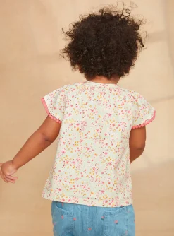 Sergent Major T-shirt & Blouse-Blouse beige fleurie