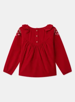 Sergent Major Blouse & T-shirt-Blouse brodée en velours côtelé