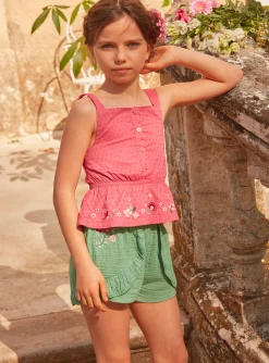 Sergent Major Blouse & T-shirt-Blouse rose brodée