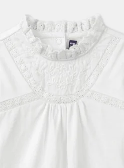 Sergent Major Body-Blouse-body &eacute;crue &agrave; volants
