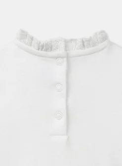 Sergent Major Body-Blouse-body &eacute;crue &agrave; volants