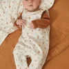 Sergent Major Tenues & Ensembles-Body caramel, salopette &eacute;crue et chaussettes beiges