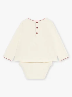 Sergent Major Body-Body T-shirt beige &agrave; manches longues