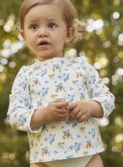 Sergent Major Body-Body T-shirt &eacute;cru &agrave; imprim&eacute; fleuri