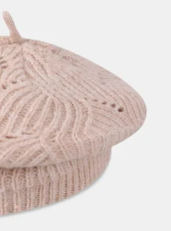 Sergent Major Bonnet, Echarpe & Gants-Bonnet en maille type béret avec des sequins dans le fil
