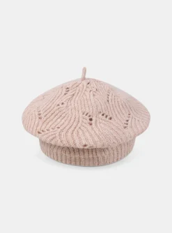 Sergent Major Bonnet, Echarpe & Gants-Bonnet en maille type béret avec des sequins dans le fil