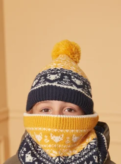 Sergent Major Bonnet, Echarpe, & Gant-Bonnet jacquard tricolore