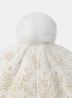 Sergent Major Bonnet, Echarpe & Gants-Bonnet maille avec pompom