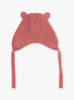 Sergent Major Bonnet, Echarpe & Gant-Bonnet rose en tricot