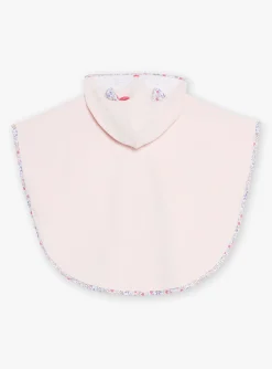 Sergent Major Pyjama & Grenouillère-Cape de bain &agrave; capuche rose &agrave; motif fleuri.