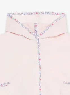 Sergent Major Pyjama & Grenouillère-Cape de bain &agrave; capuche rose &agrave; motif fleuri.