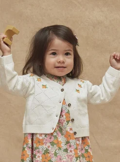 Sergent Major Pull, Gilet & Cardigan-Cardigan ajour&eacute; avec broderies