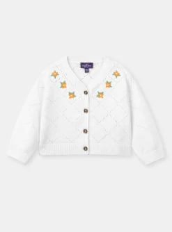 Sergent Major Pull, Gilet & Cardigan-Cardigan ajour&eacute; avec broderies
