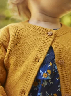Sergent Major Pull, Gilet & Cardigan-Cardigan ambre jaune