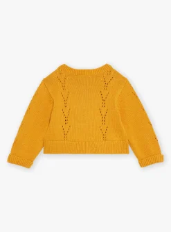 Sergent Major Pull, Gilet & Cardigan-Cardigan ambre jaune