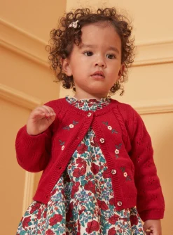 Sergent Major Pull, Gilet & Cardigan-Cardigan brodé fleurs