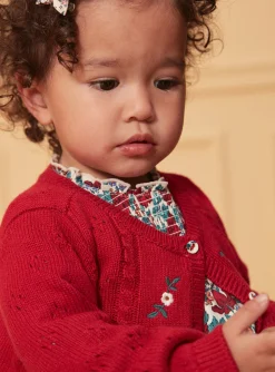 Sergent Major Pull, Gilet & Cardigan-Cardigan brodé fleurs