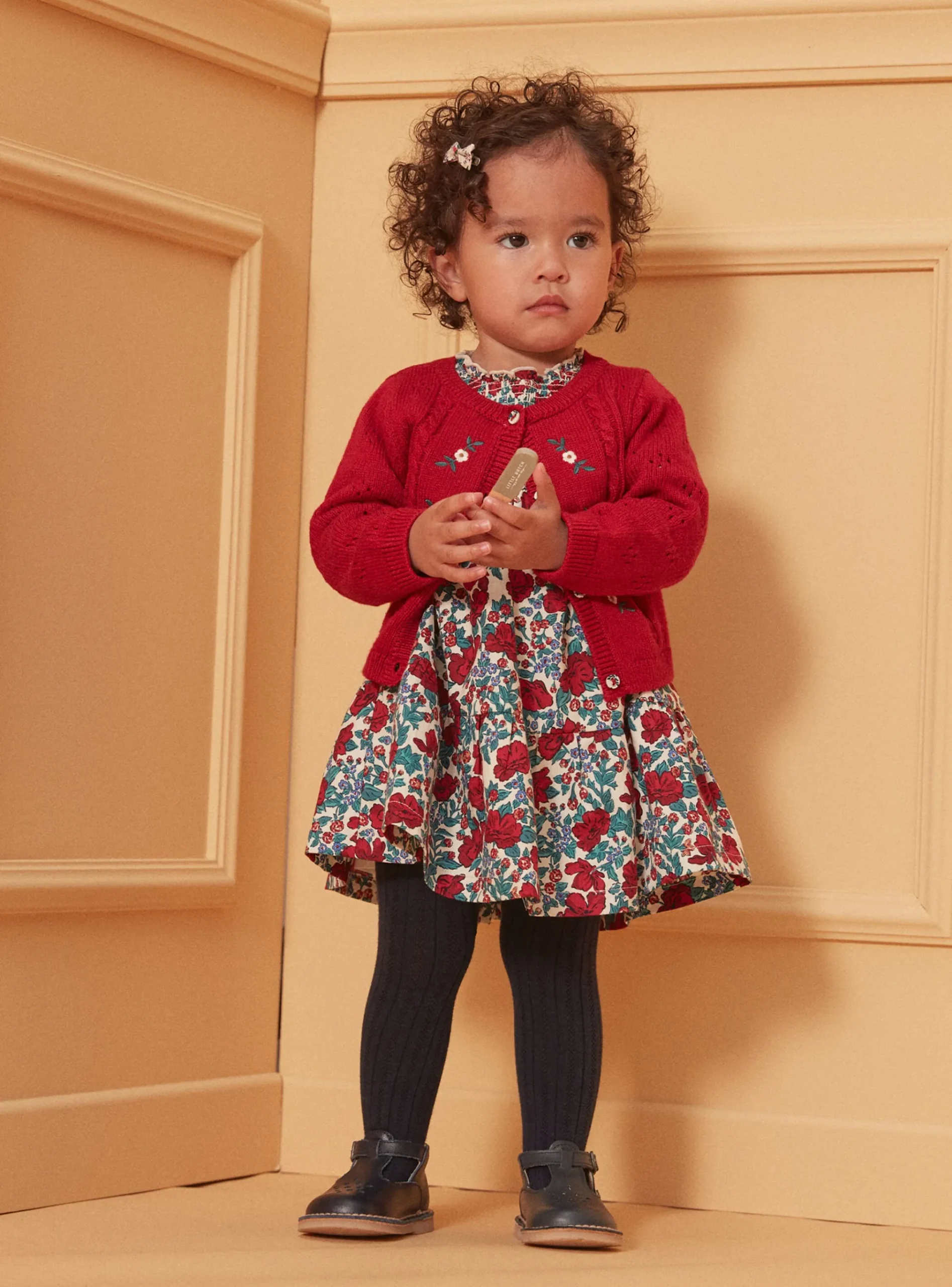 Sergent Major Pull, Gilet & Cardigan-Cardigan brodé fleurs