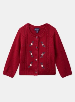 Sergent Major Pull, Gilet & Cardigan-Cardigan brodé fleurs