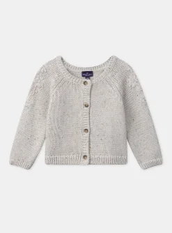 Sergent Major Pull, Gilet & Cardigan-Cardigan chiné fleurs