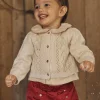 Sergent Major Pull, Gilet & Cardigan-Cardigan &eacute;cru &agrave; manches longues