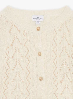 Sergent Major Pull, Gilet & Cardigan-Cardigan &eacute;cru &agrave; manches longues
