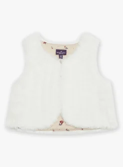 Sergent Major Pull, Gilet & Cardigan-Cardigan &eacute;cru sans manches r&eacute;versible