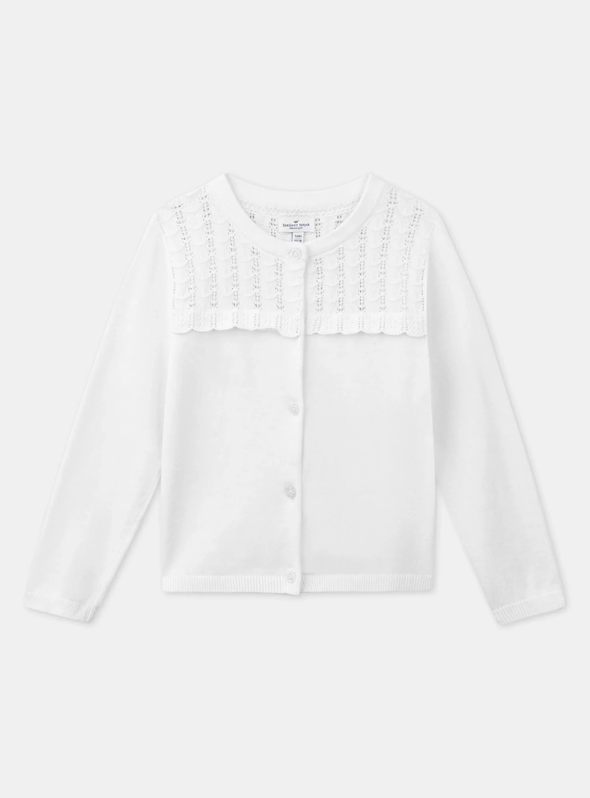 Sergent Major Pull, Gilet & Cardigan-Cardigan Ecru