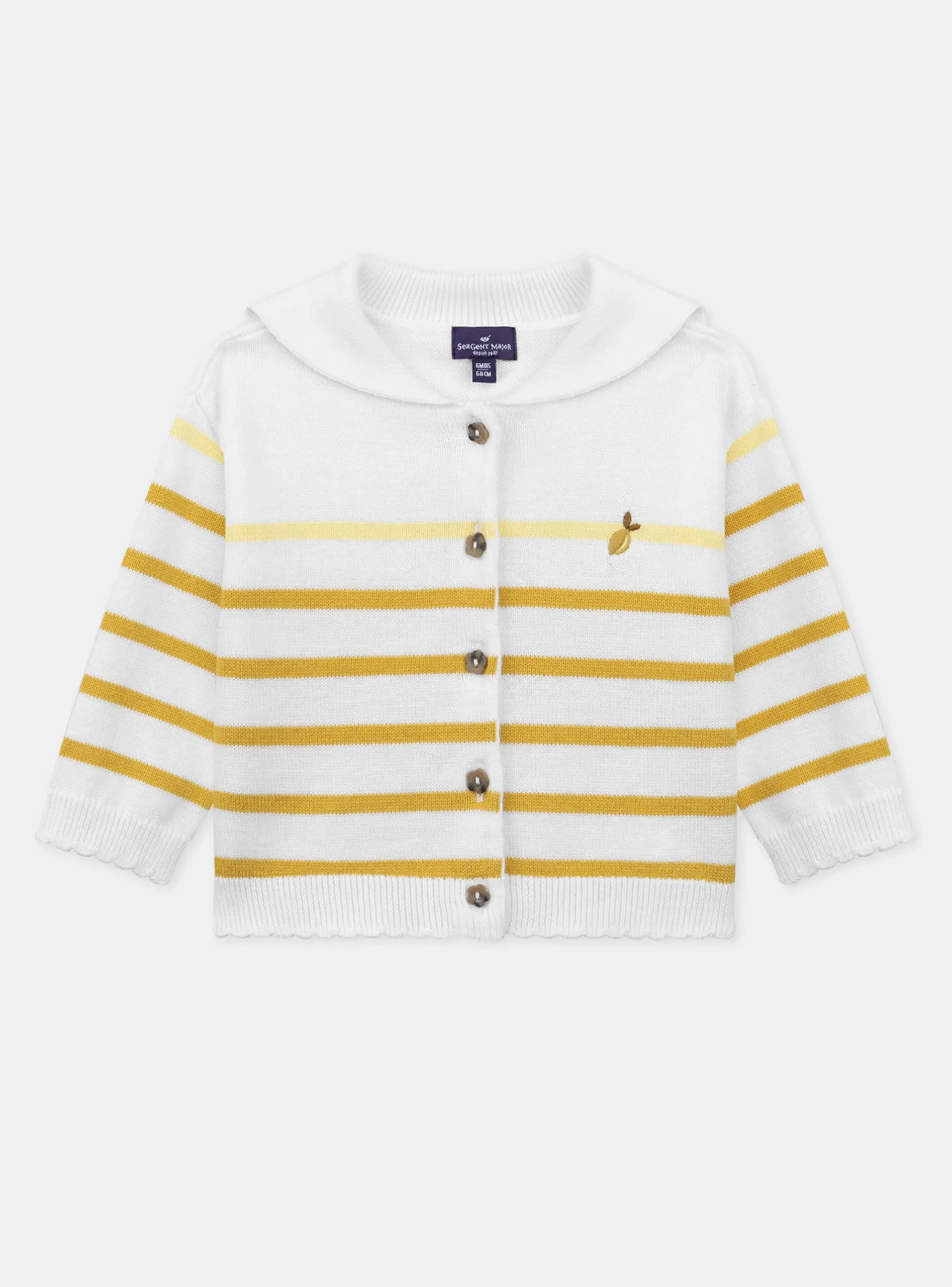 Sergent Major Pull, Gilet & Cardigan-Cardigan Ecru