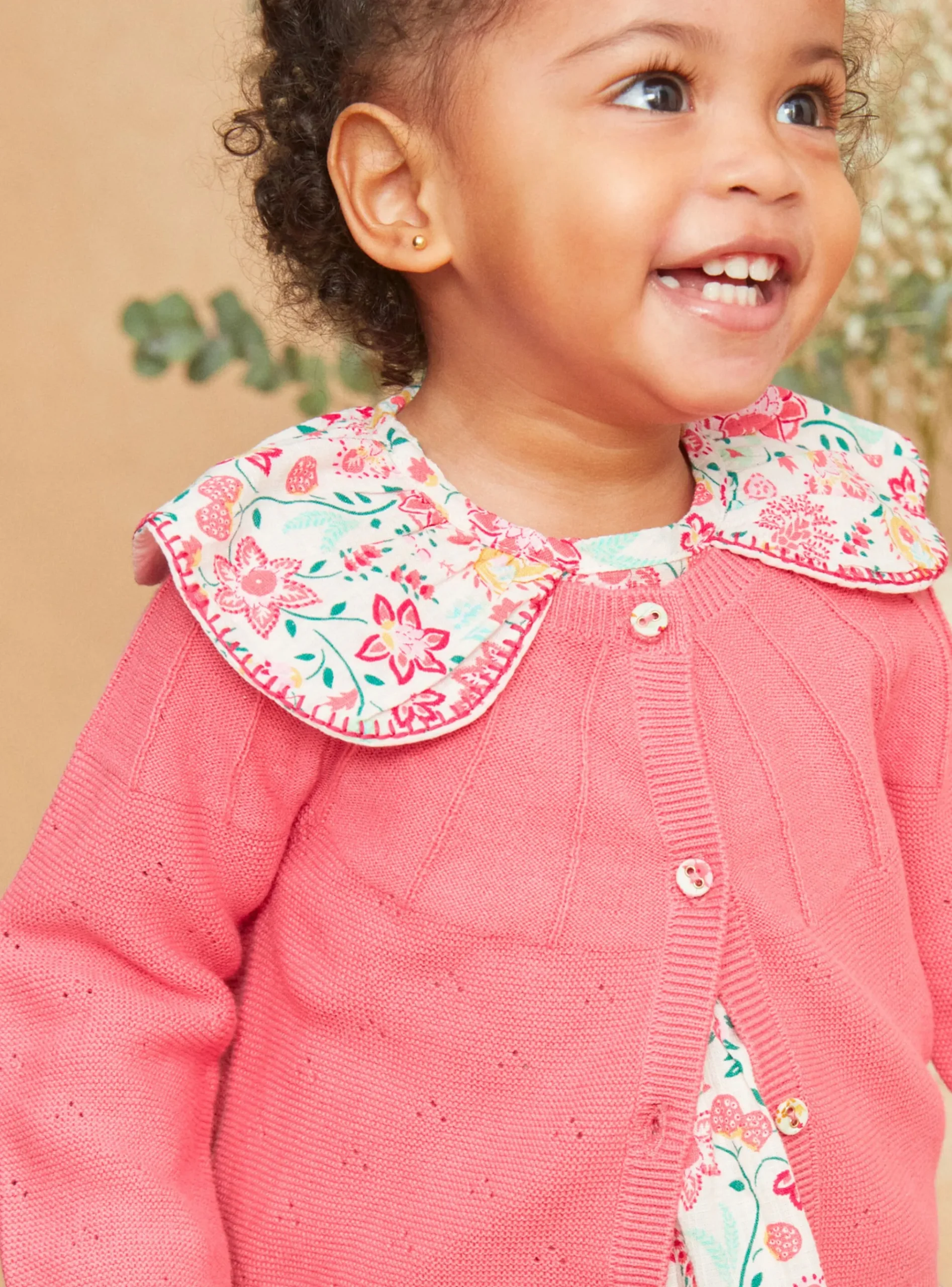 Sergent Major Pull, Gilet & Cardigan-Cardigan en tricot rose