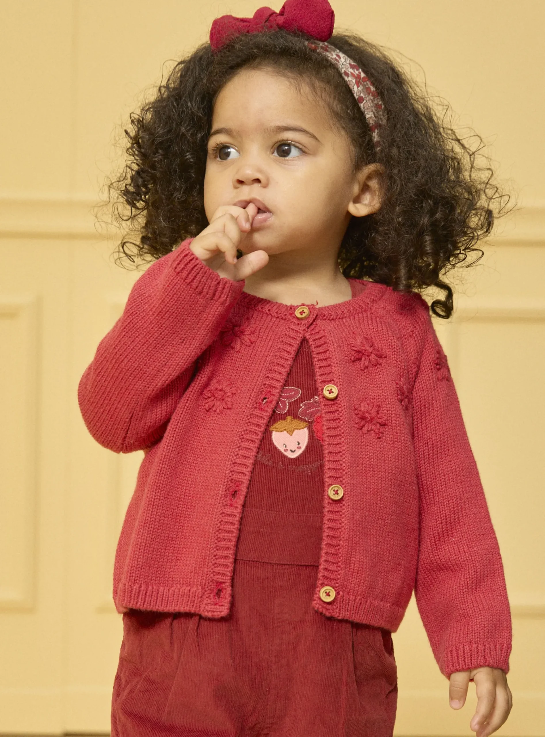 Sergent Major Pull, Gilet & Cardigan-Cardigan fantaisie fleuri