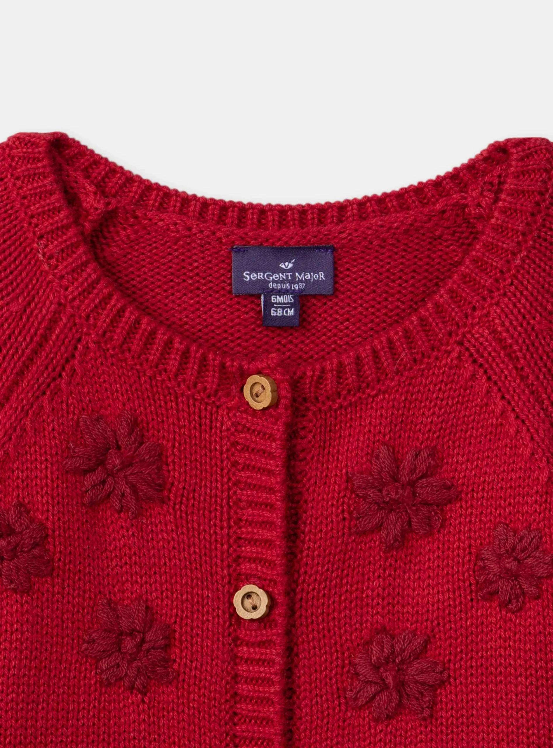 Sergent Major Pull, Gilet & Cardigan-Cardigan fantaisie fleuri