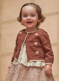 Sergent Major Pull, Gilet & Cardigan-Cardigan Marron