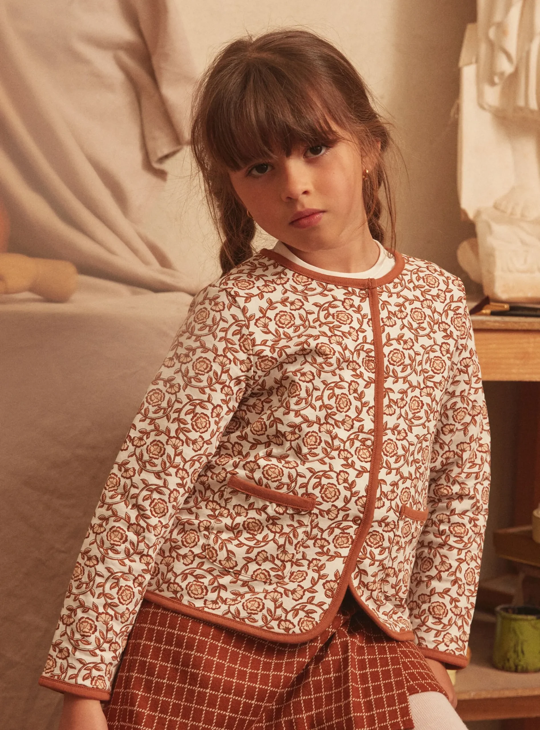 Sergent Major Pull, Gilet & Cardigan-Cardigan Marron