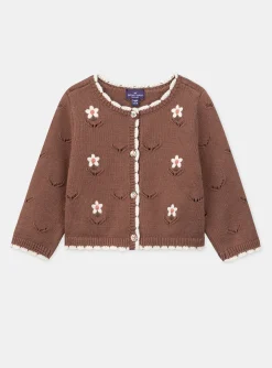 Sergent Major Pull, Gilet & Cardigan-Cardigan Marron