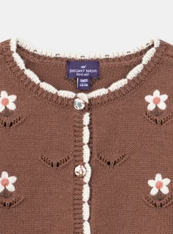 Sergent Major Pull, Gilet & Cardigan-Cardigan Marron