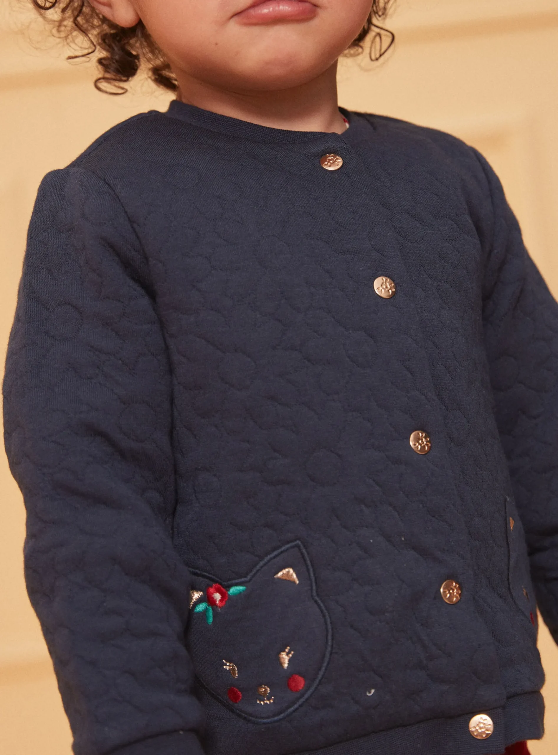Sergent Major Pull, Gilet & Cardigan-Cardigan matelassé
