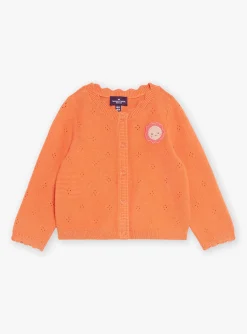 Sergent Major Pull, Gilet & Cardigan-Cardigan orange &agrave; manches longues