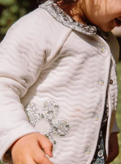 Sergent Major Pull, Gilet & Cardigan-Cardigan r&eacute;versible &eacute;cru en tubique