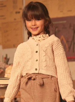 Sergent Major Pull, Gilet & Cardigan-Cardigan Rose