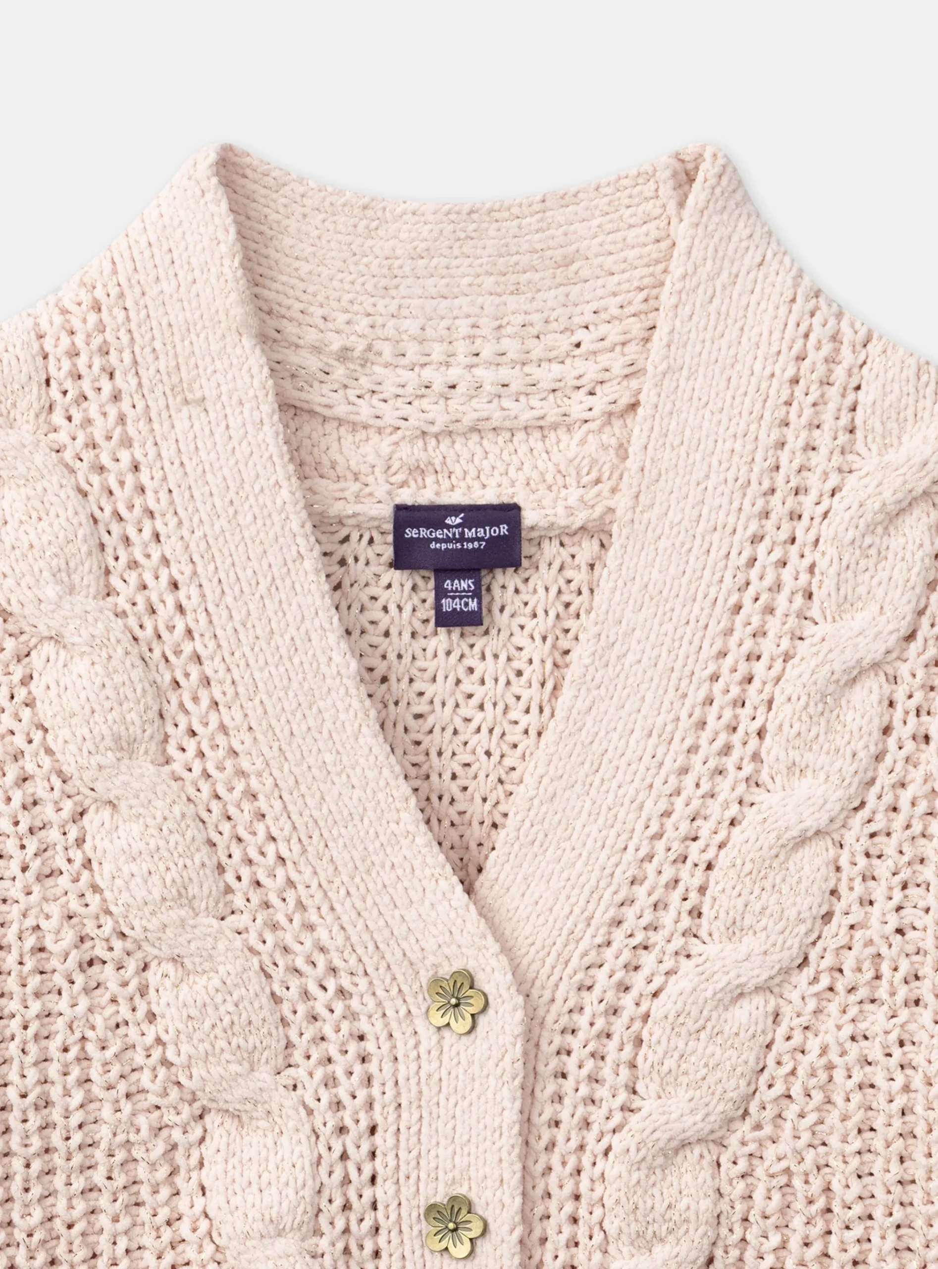 Sergent Major Pull, Gilet & Cardigan-Cardigan Rose