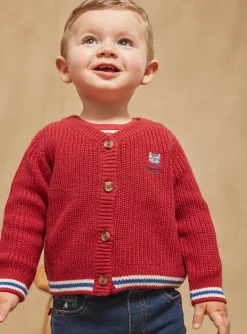 Sergent Major Pull, Gilet & Cardigan-Cardigan rouge en tricot