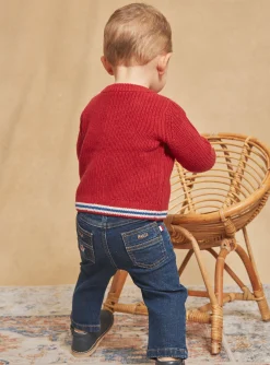 Sergent Major Pull, Gilet & Cardigan-Cardigan rouge en tricot